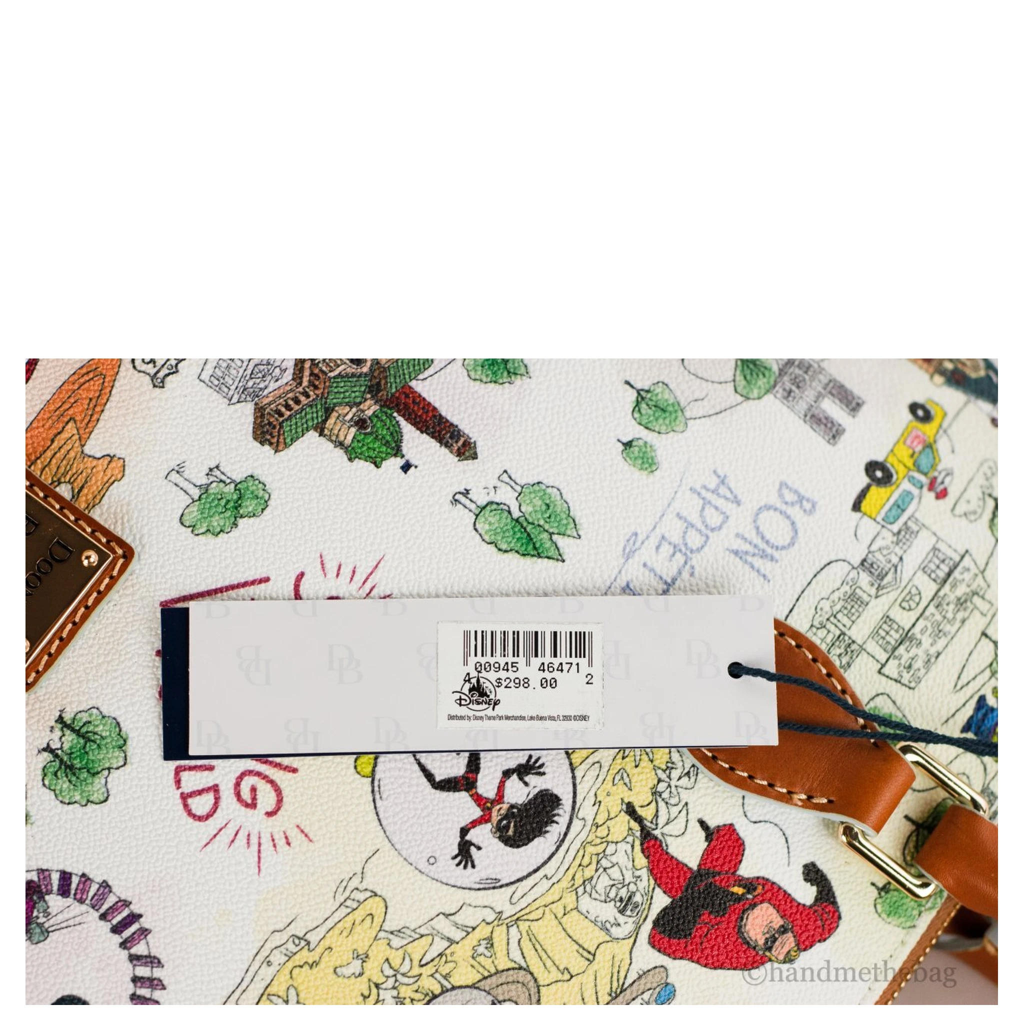 Dooney & Bourke Disney Pixar Maps Satchel Crossbody Bag Purse