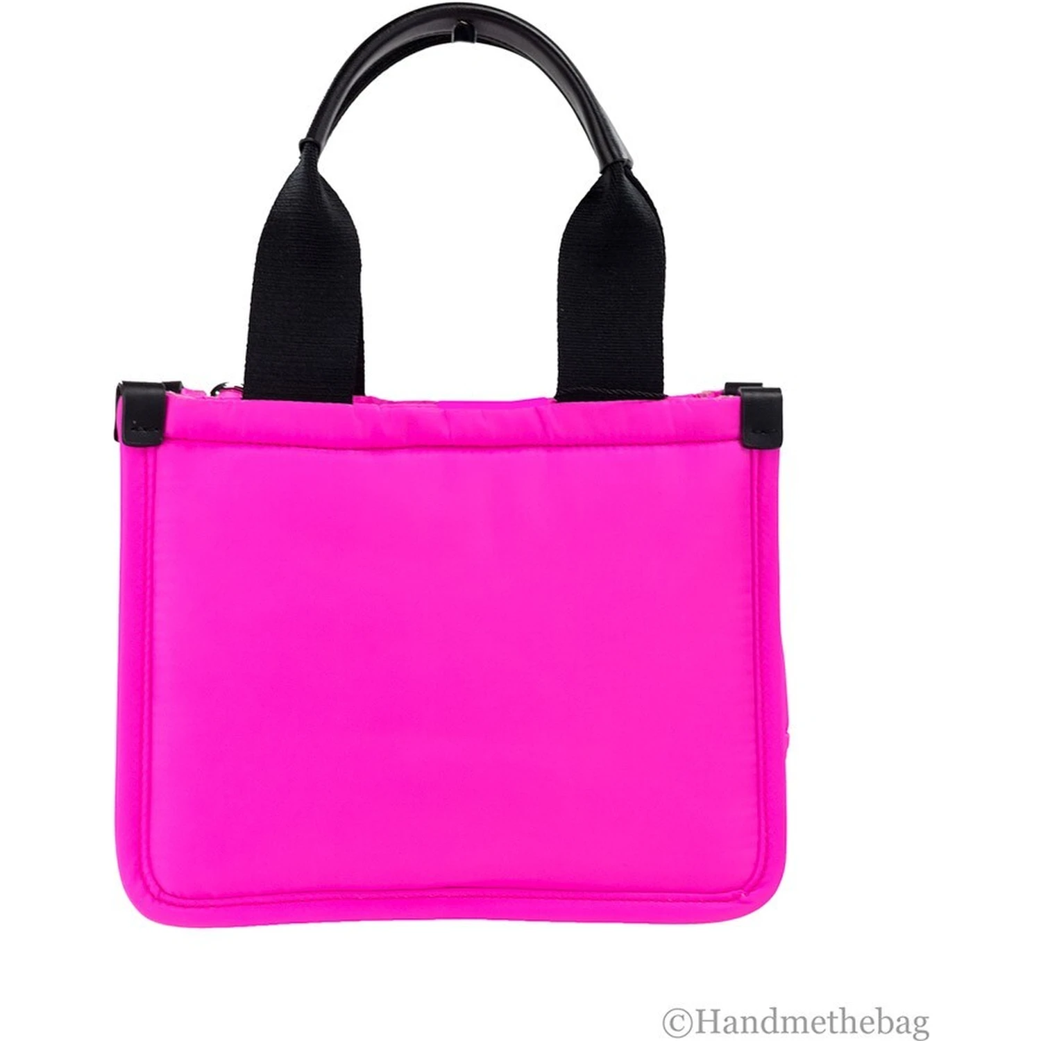 Marc Jacobs Small Neon Fuchsia Nylon Fabric Tote Convertible Bag Purse
