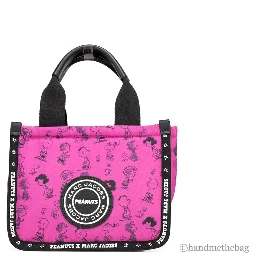 Marc Jacobs X Peanuts Mini Fuchsia Fedora Puffy Nylon Tote Convertible Handbag