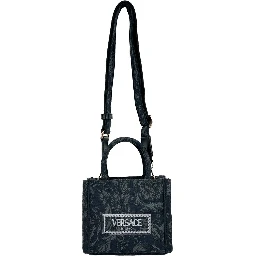 Versace Women'S 'Extra Small Athena' Shopping Bag Black