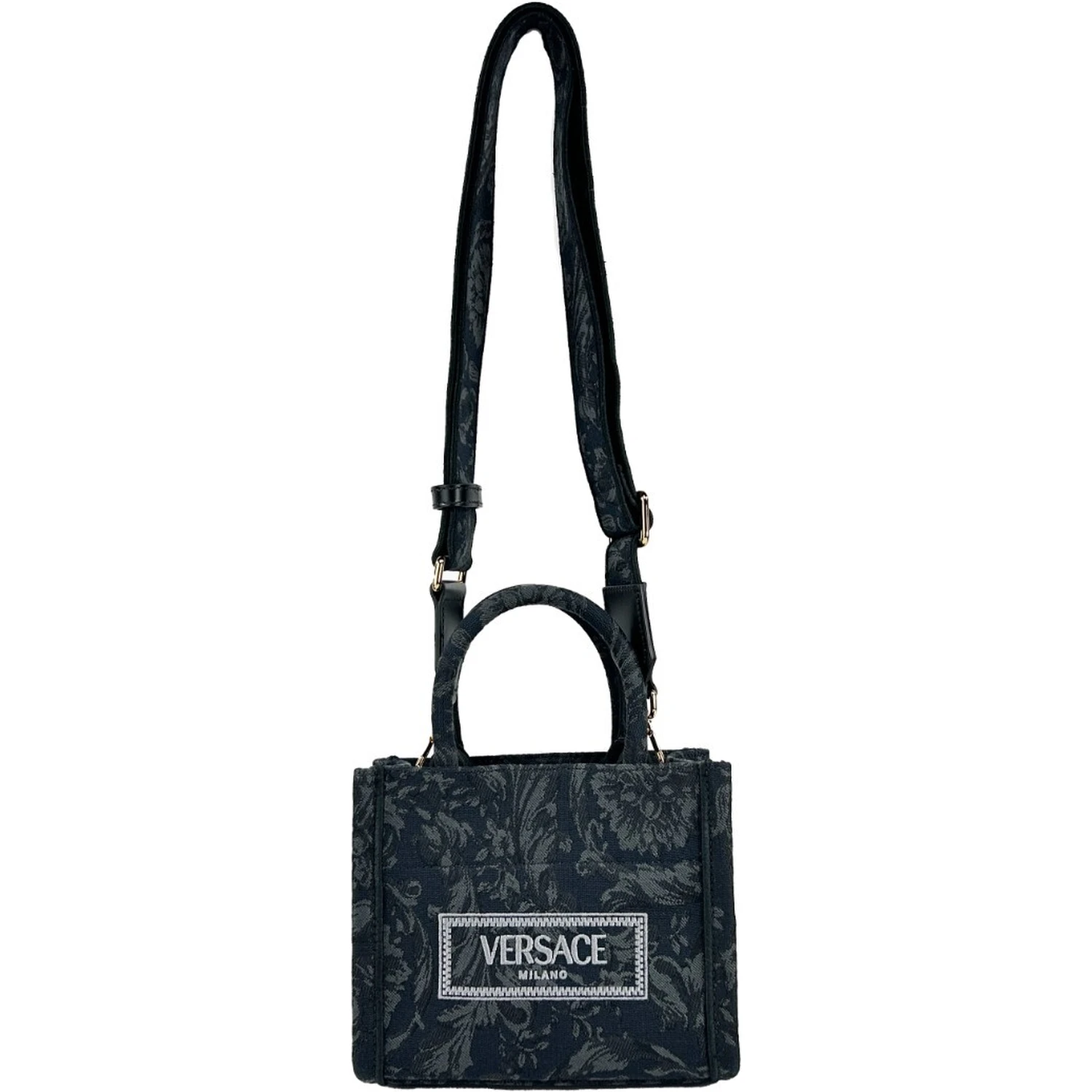 Versace Women'S 'Extra Small Athena' Shopping Bag Black