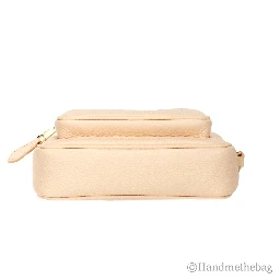 Burberry Small Branded Peach Pink Grainy Leather Camera Crossbody Bag