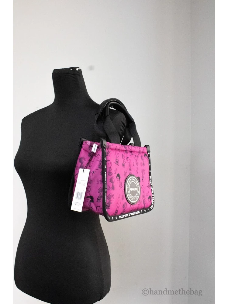Marc Jacobs X Peanuts Mini Fuchsia Fedora Puffy Nylon Tote Convertible Handbag alternative
