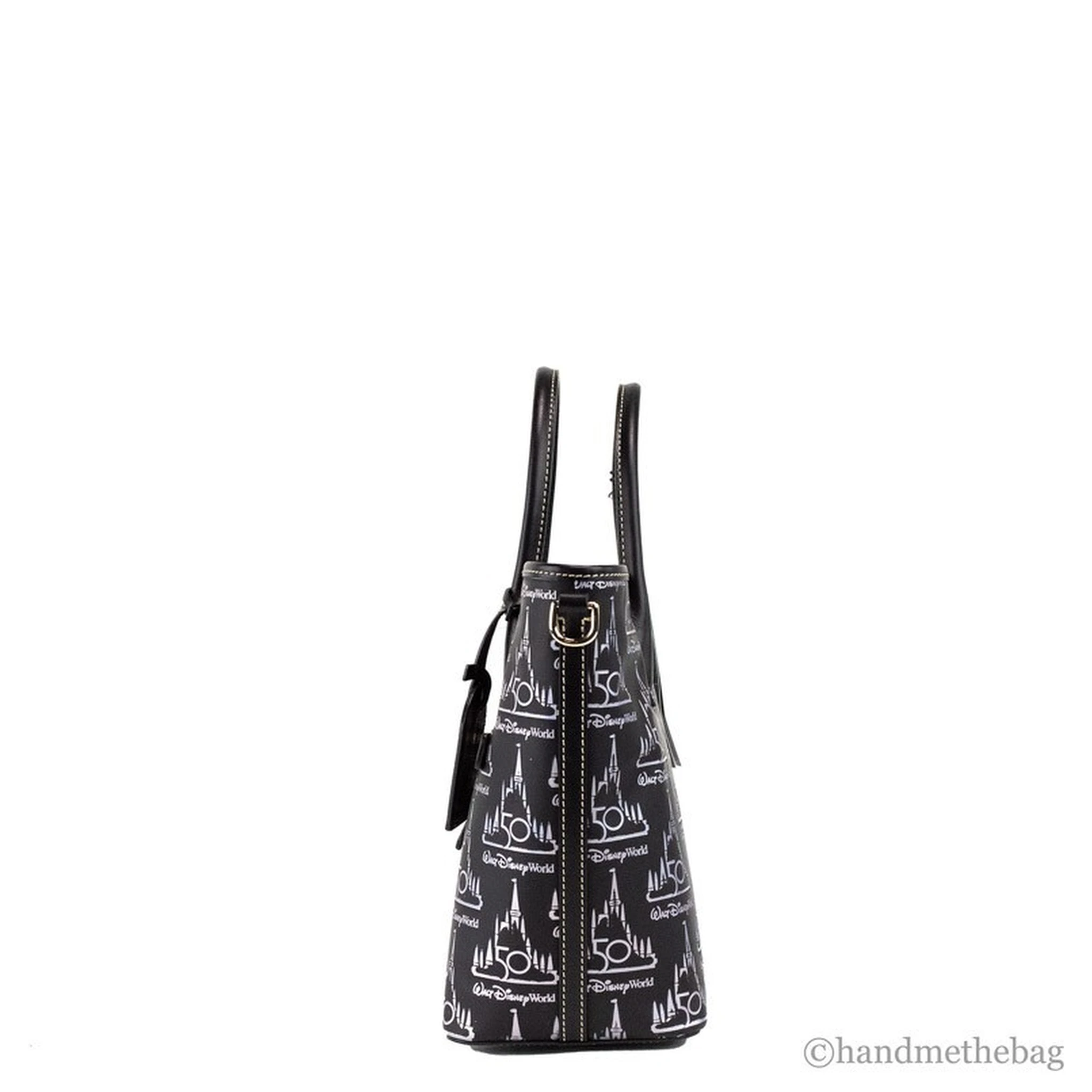 Dooney & Bourke Black Walt Disney World 50th Anniversary Leather Tote Bag