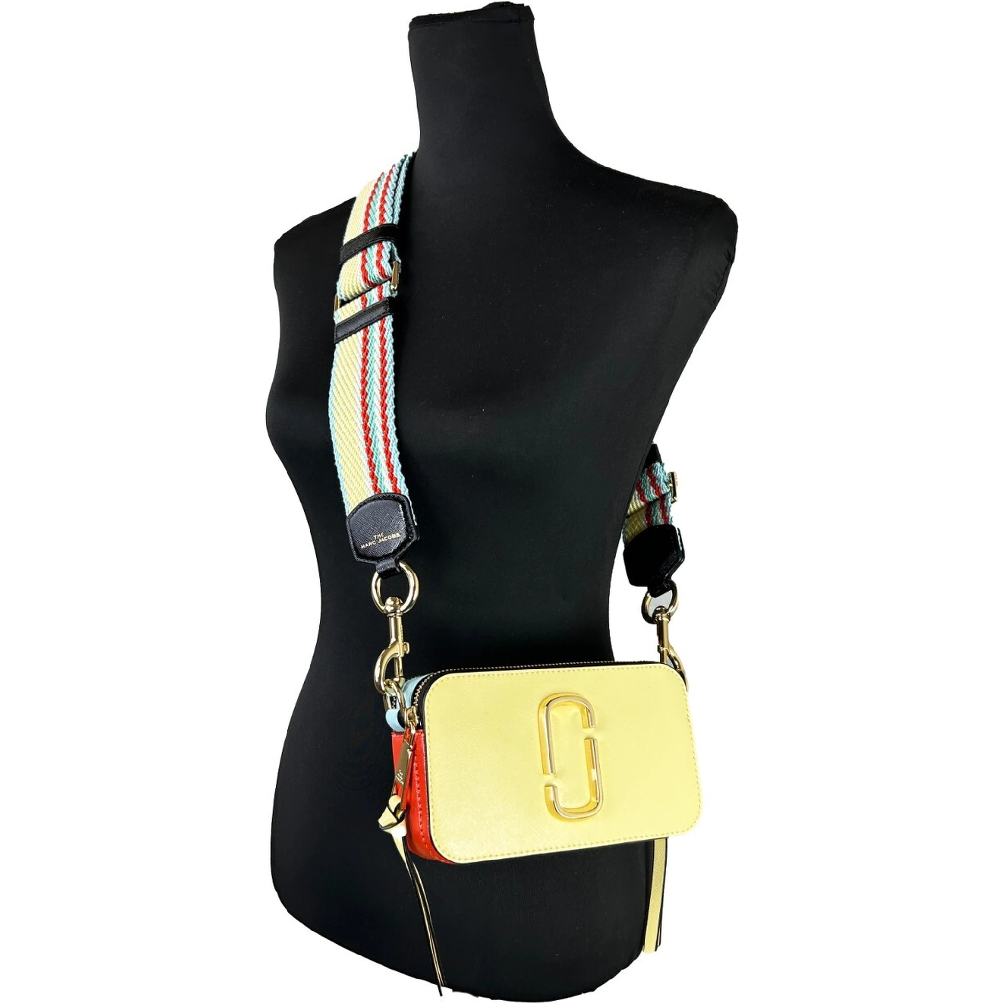 Marc Jacobs The Snapshot Crossbody Bag (Pastel Yellow Multi)
