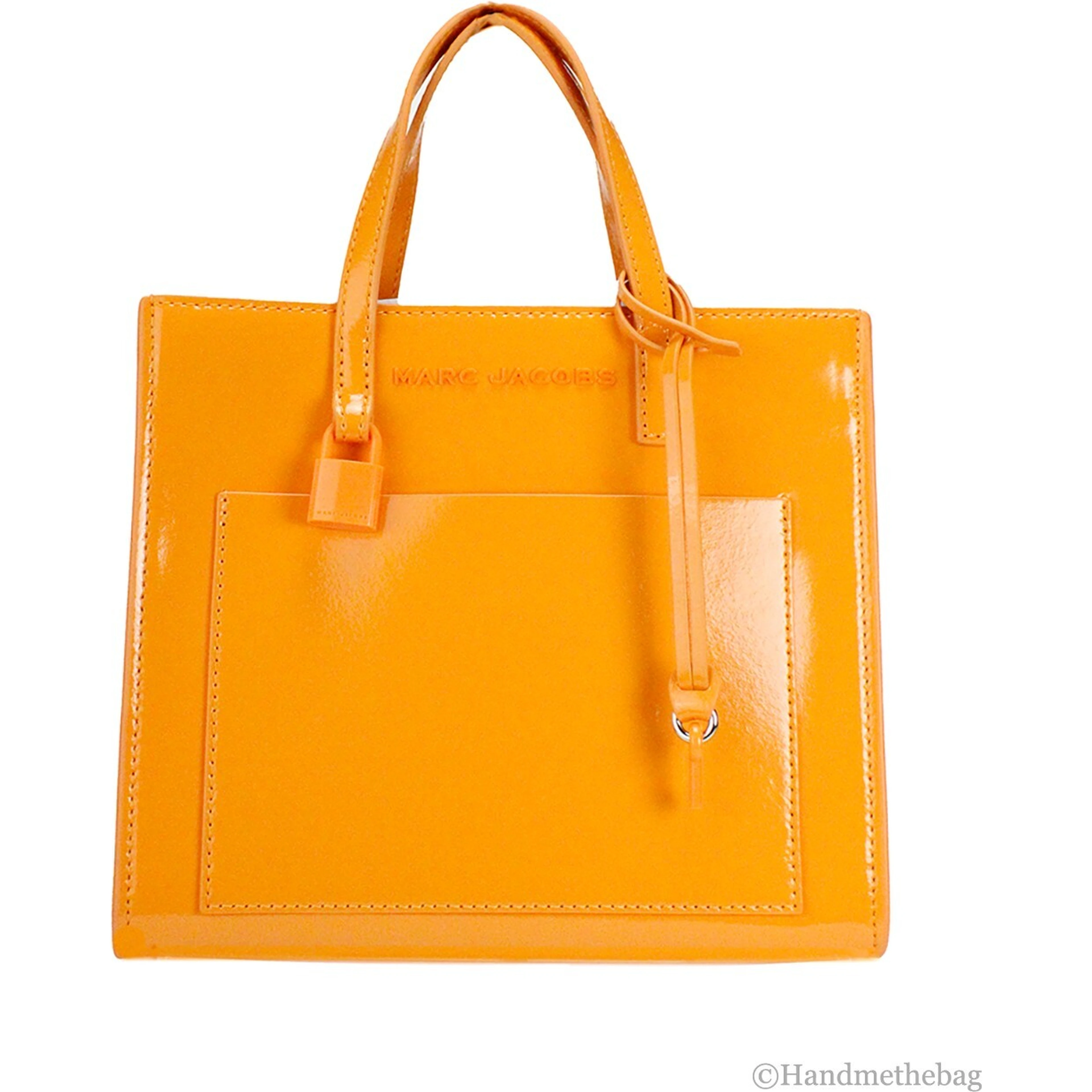 Marc Jacobs Mini Grind Scorched Patent Leather Crossbody Tote Bag Purse