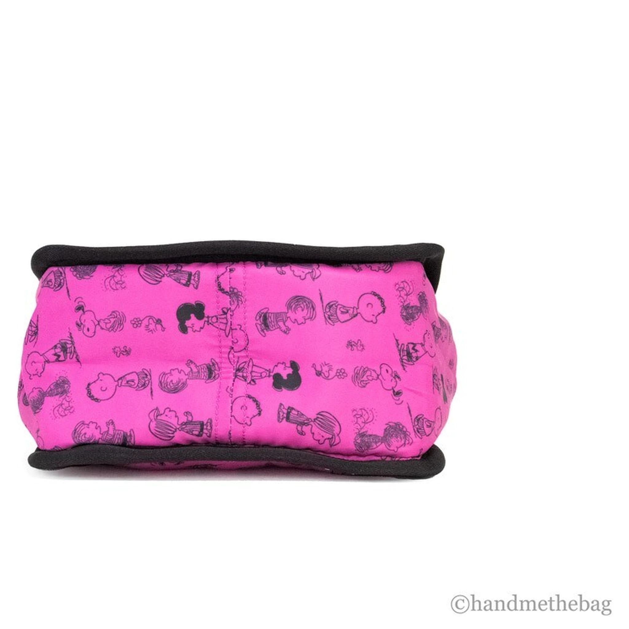 Marc Jacobs X Peanuts Mini Fuchsia Fedora Puffy Nylon Tote Convertible Handbag