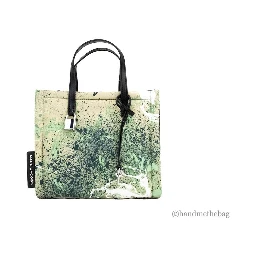 Marc Jacobs Mini Green Multi Splatter Paint Print Nylon Crossbody Tote Handbag