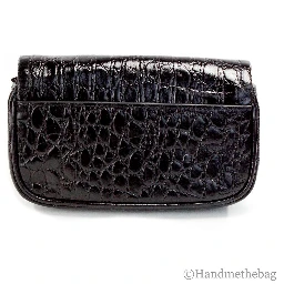 Marc Jacobs The Mini Shoulder Bag Black Embossed Leather Crossbody Bag