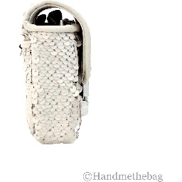 Marc Jacobs The Mini J Marc Shoulder Bag Cream Sequined Crossbody Bag