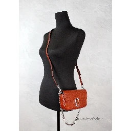Marc Jacobs The Mini Shoulder Bag Spice Brown Embossed Leather Crossbody Bag