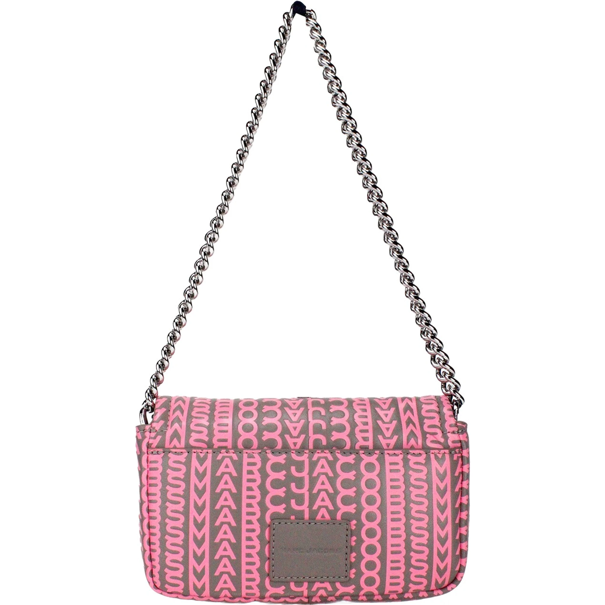 Marc Jacobs Neon Pink The Monogram Leather J Marc Mini Shoulder Bag Crossbody