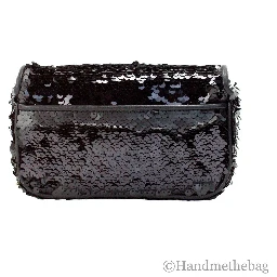 Marc Jacobs The Mini J Marc Shoulder Bag Black Sequined Crossbody Bag