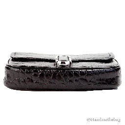 Marc Jacobs The Mini Shoulder Bag Black Embossed Leather Crossbody Bag