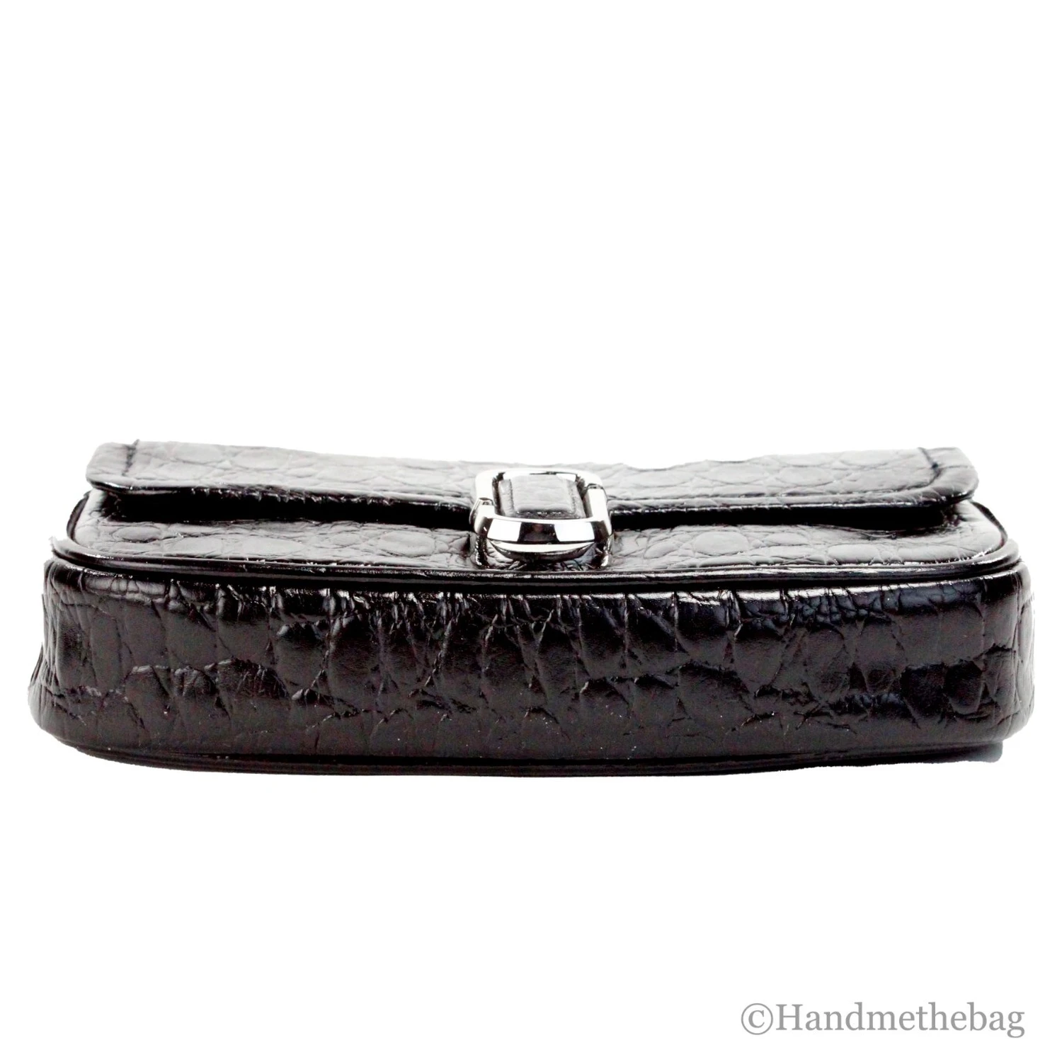 Marc Jacobs The Mini Shoulder Bag Black Embossed Leather Crossbody Bag