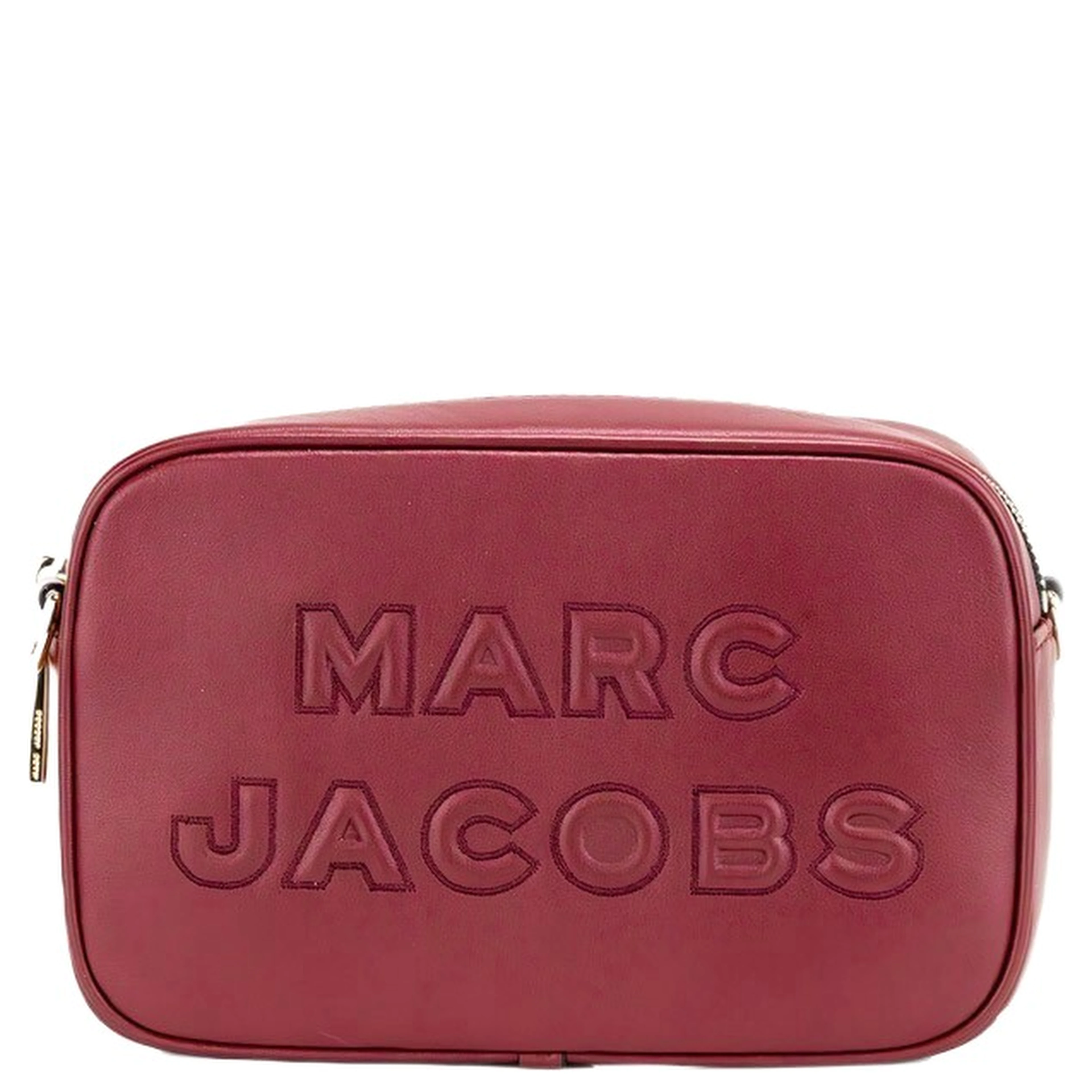 Marc Jacobs Flash Pomegranate Smooth Leather Embossed Camera Crossbody Bag Purse