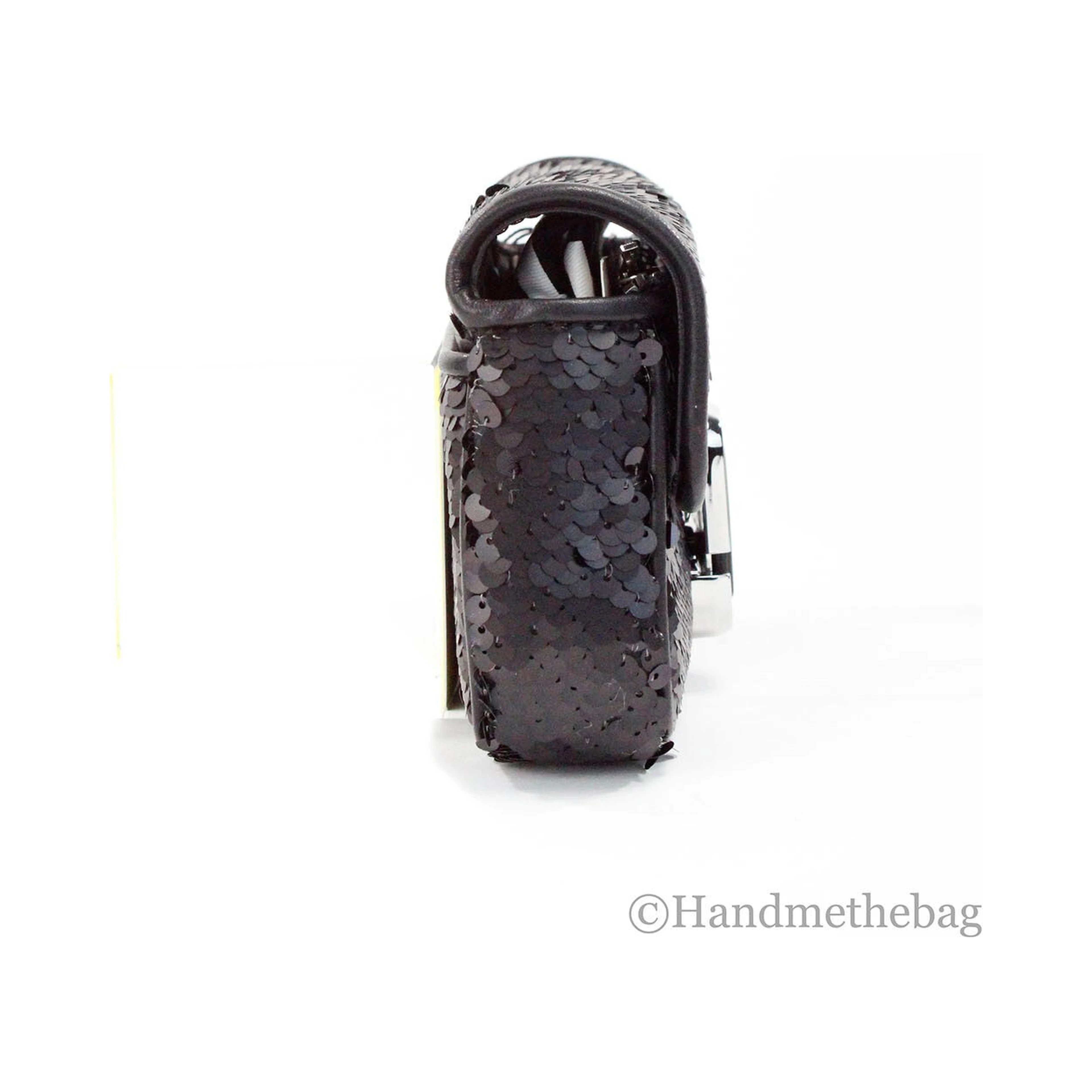 Marc Jacobs The Mini J Marc Shoulder Bag Black Sequined Crossbody Bag