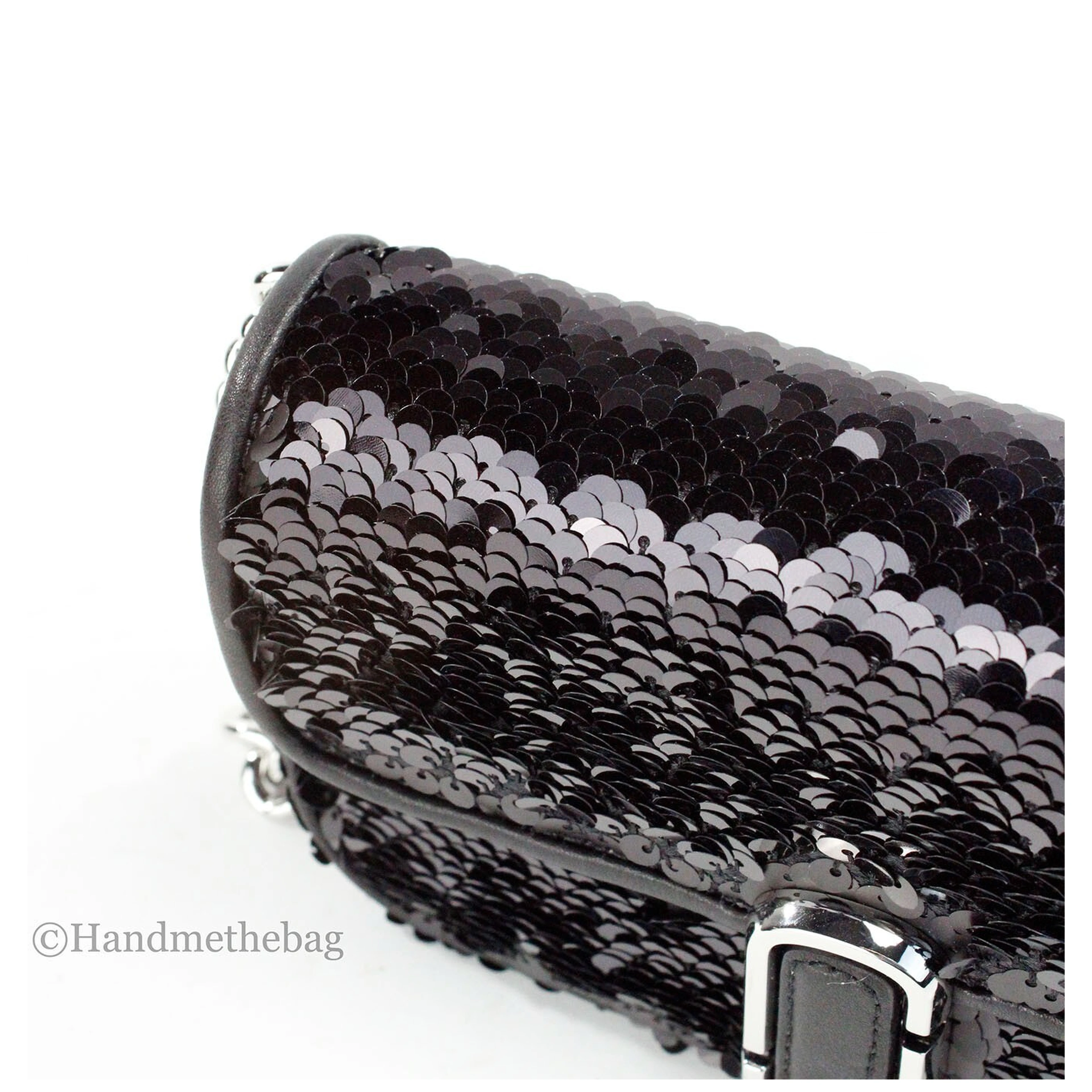 Marc Jacobs The Mini J Marc Shoulder Bag Black Sequined Crossbody Bag