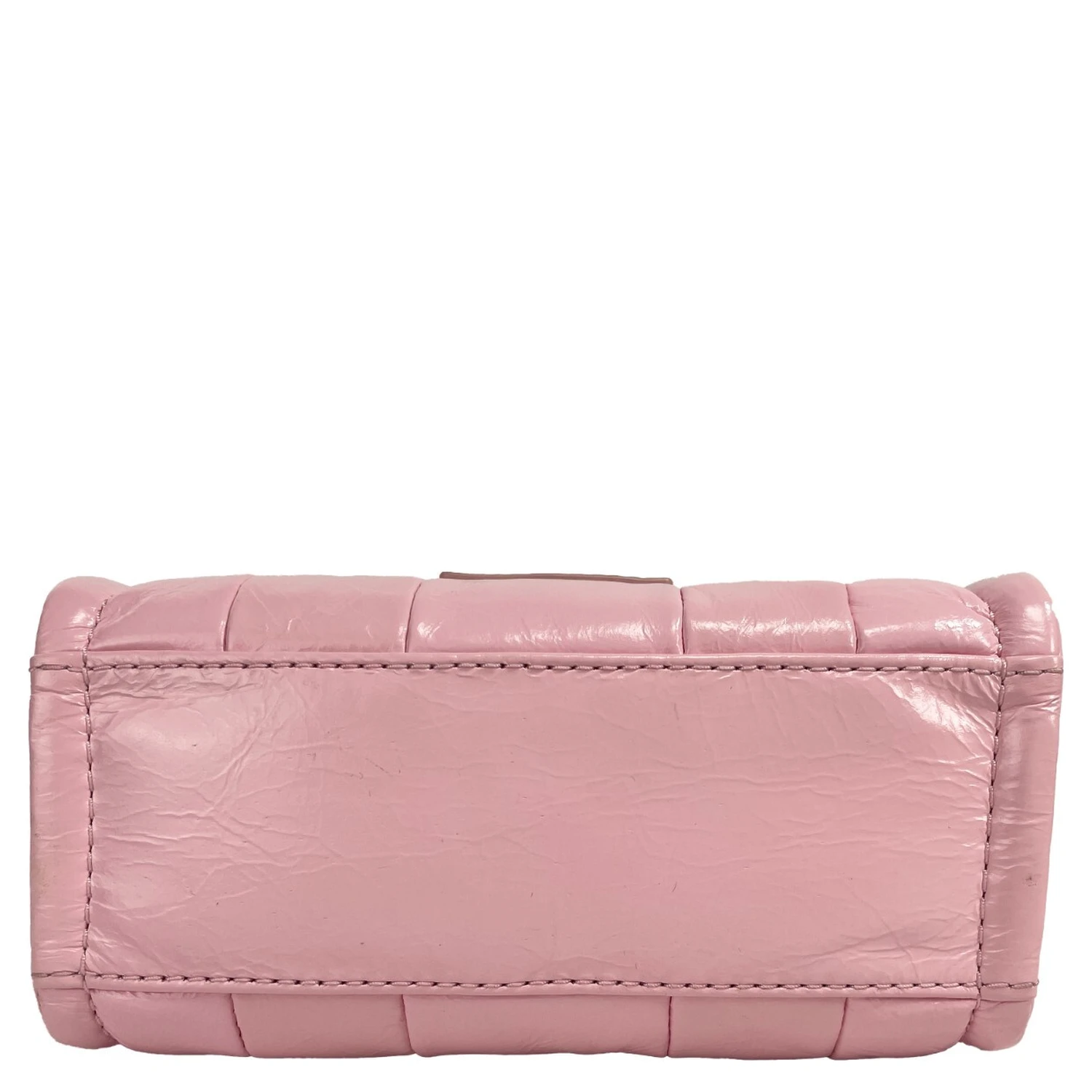 Marc Jacobs The Shiny Crinkle Micro Tote Bubblegum Leather Crossbody