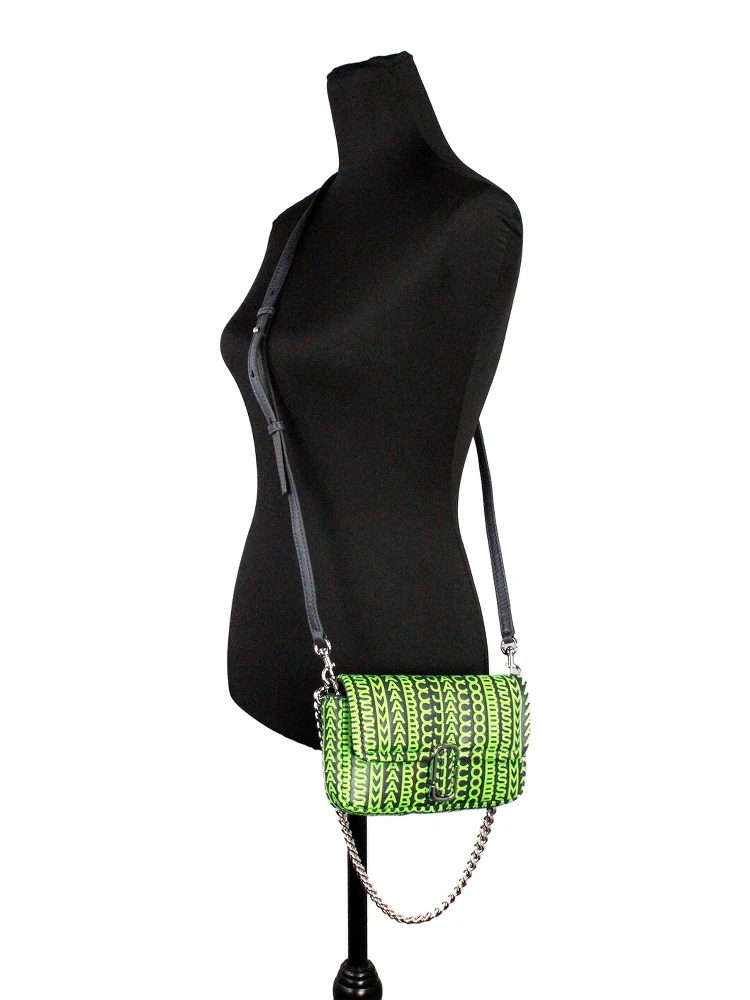 Marc Jacobs Neon Green The Monogram Leather J Marc Mini Shoulder Bag Crossbody alternative