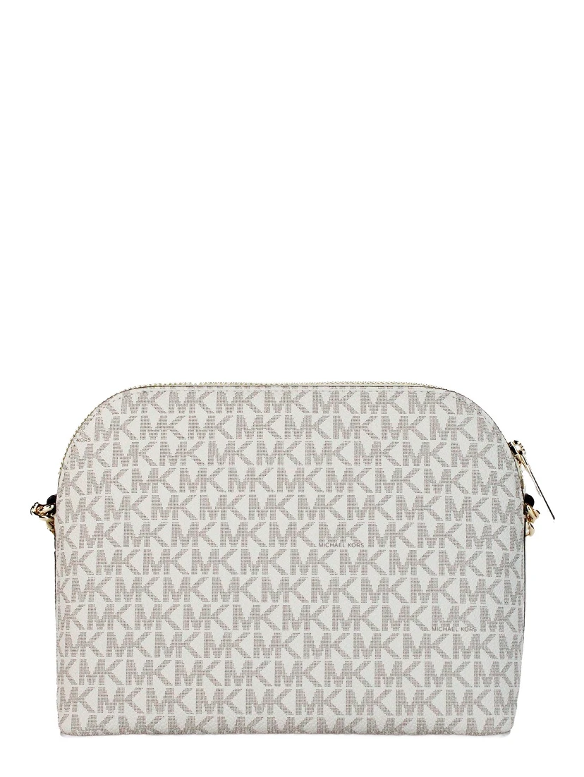Michael Kors Women'S Back Slip Pocket Signature Canvas Crossbody Bag, Vanilla