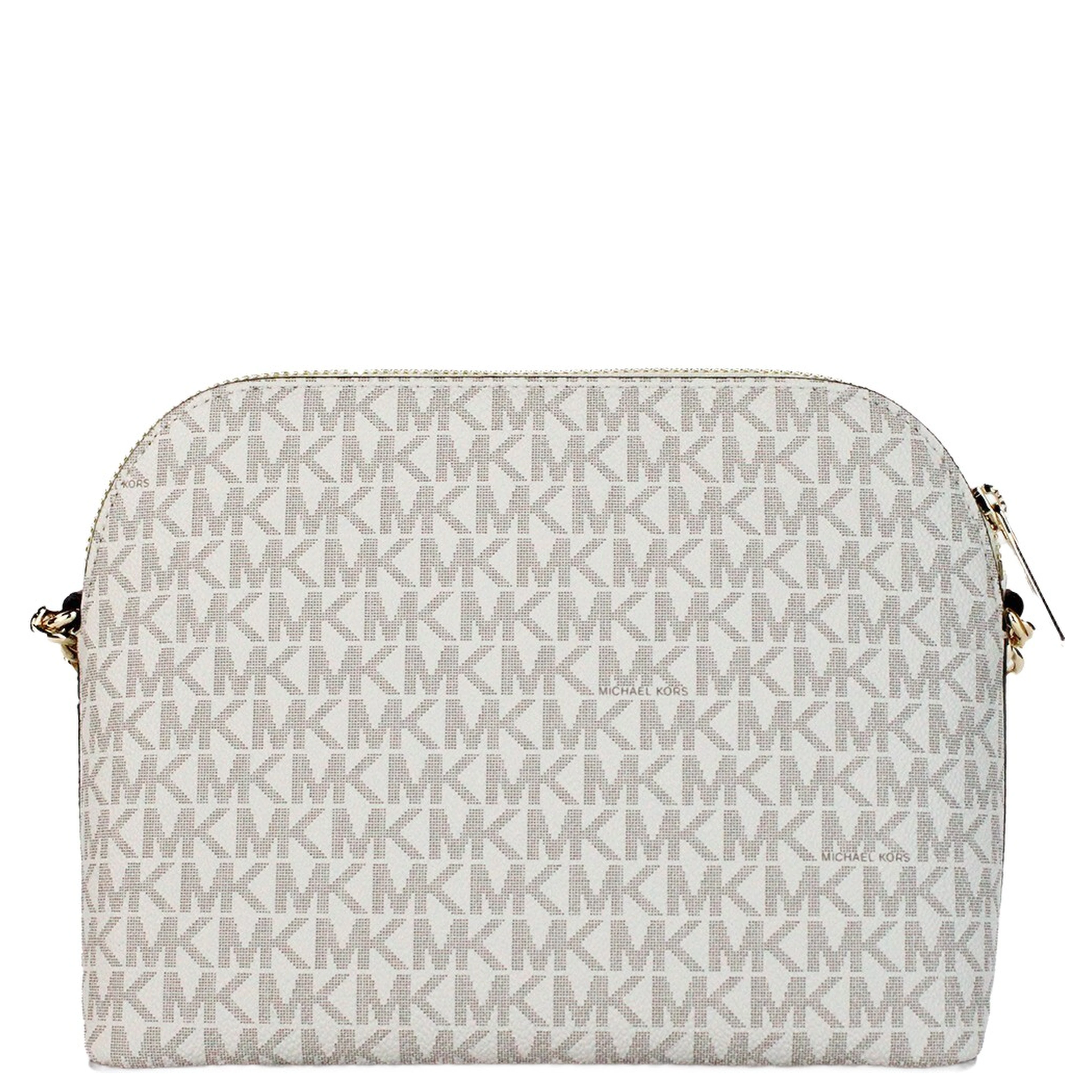 Michael Kors Women'S Back Slip Pocket Signature Canvas Crossbody Bag, Vanilla