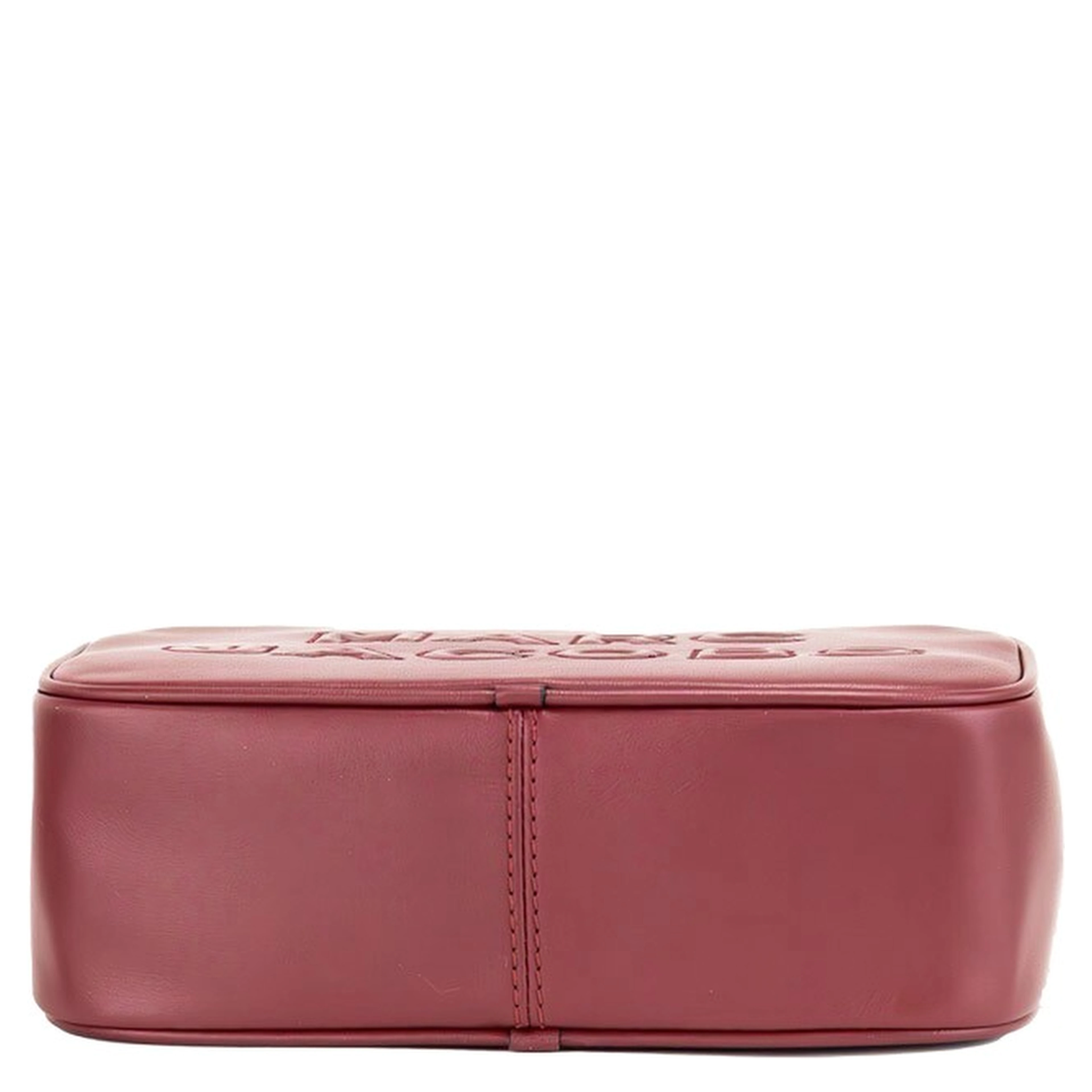 Marc Jacobs Flash Pomegranate Smooth Leather Embossed Camera Crossbody Bag Purse