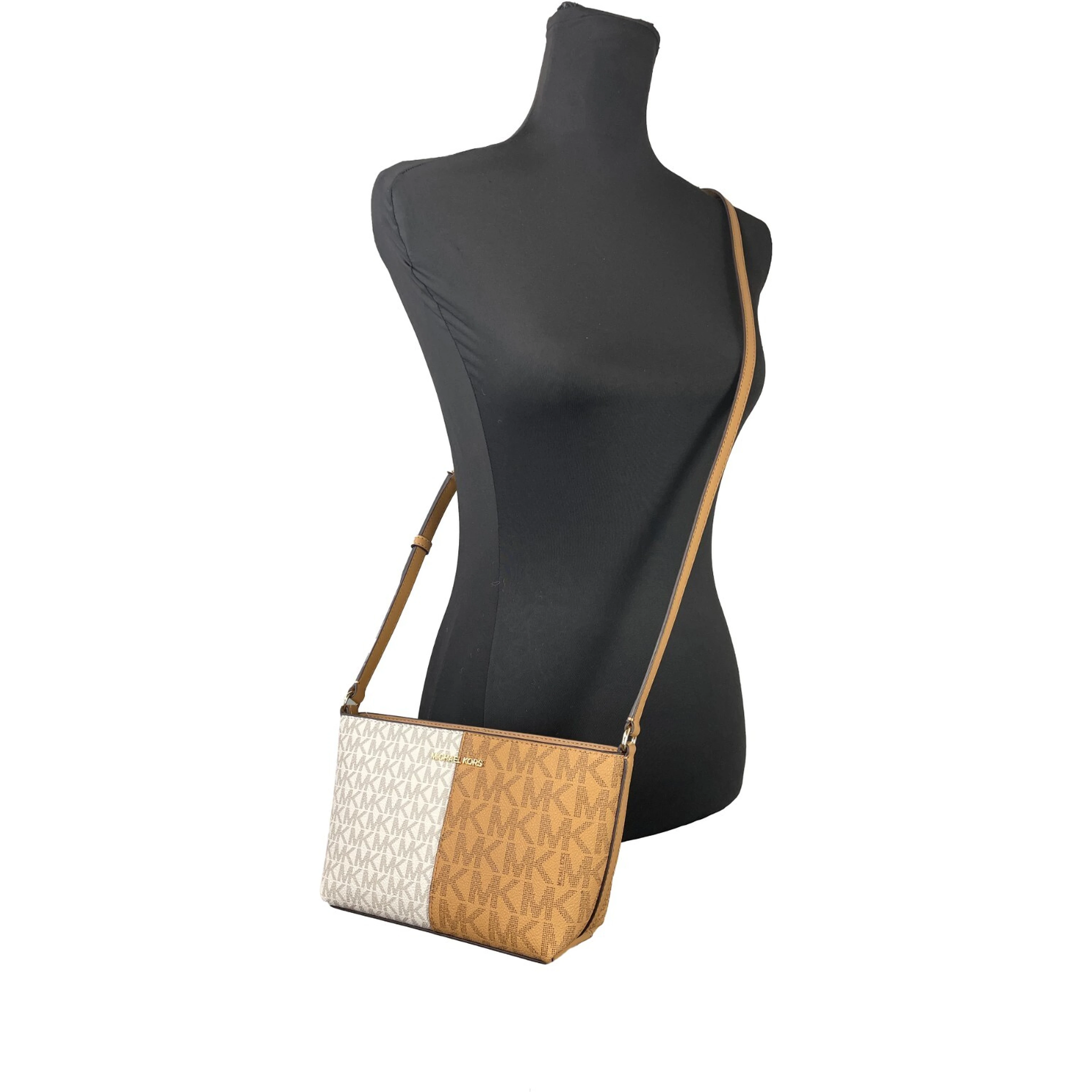 Michael Kors Jet Set - Small Two-Tone Logo Crossbody Bag
