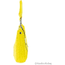 Marc Jacobs Monogram Terry Fabric Golden Kiwi Hobo Shoulder Bag Purse