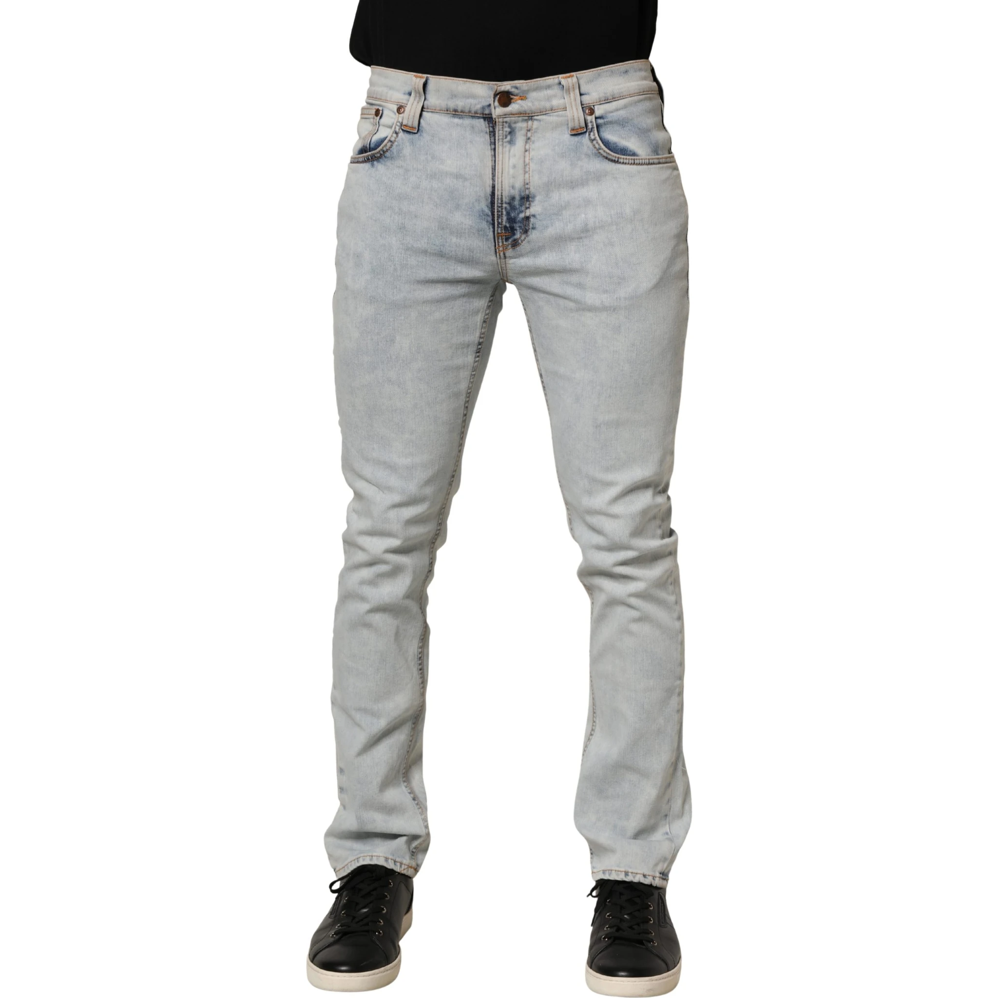 Light Blue Cotton Stretch Skinny Fit Men Denim Trouser JEANS