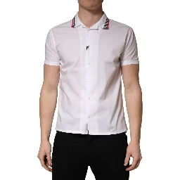 White Short Sleeves Button Down Shirt