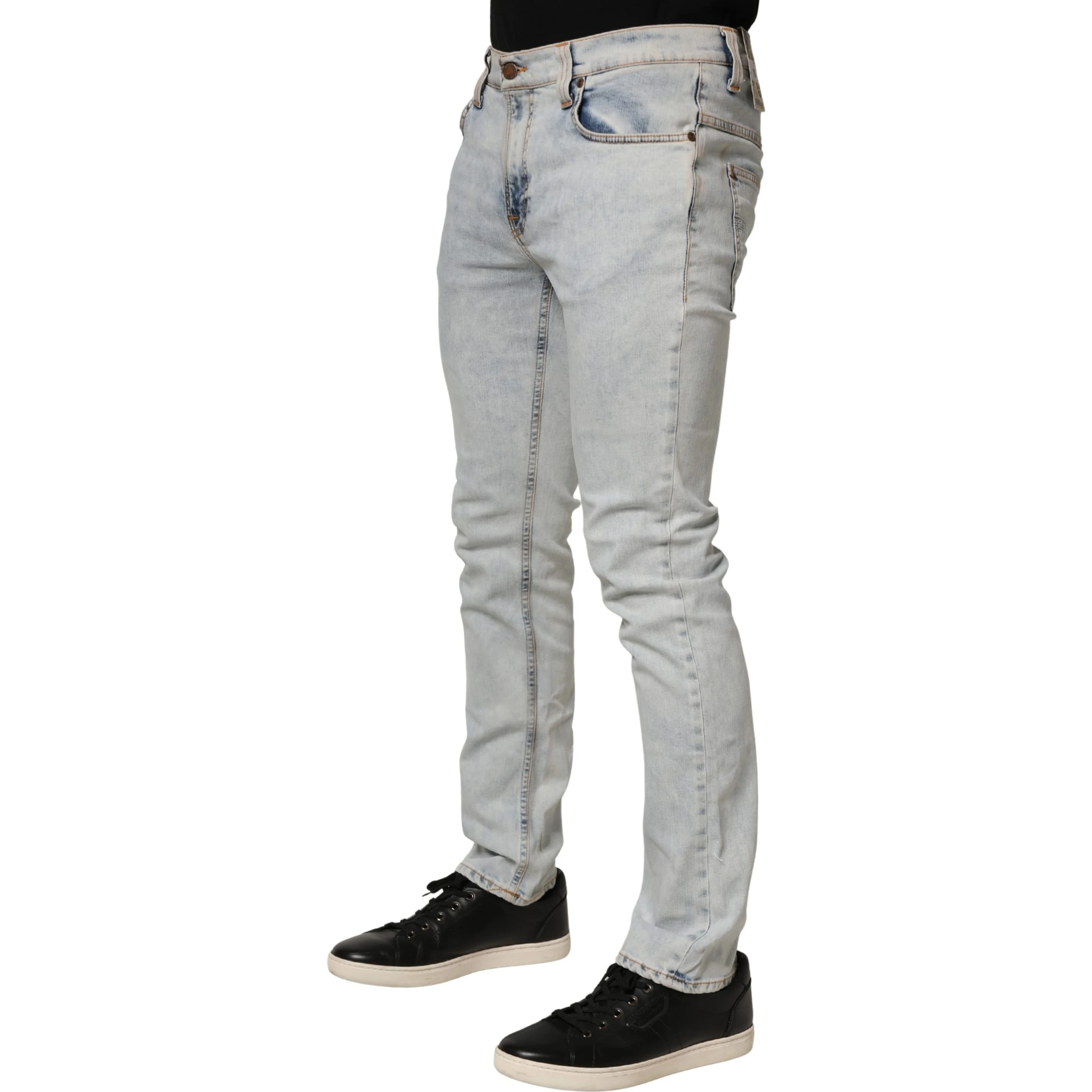 Light Blue Cotton Stretch Skinny Fit Men Denim Trouser JEANS