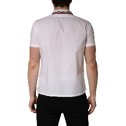 White Short Sleeves Button Down Shirt