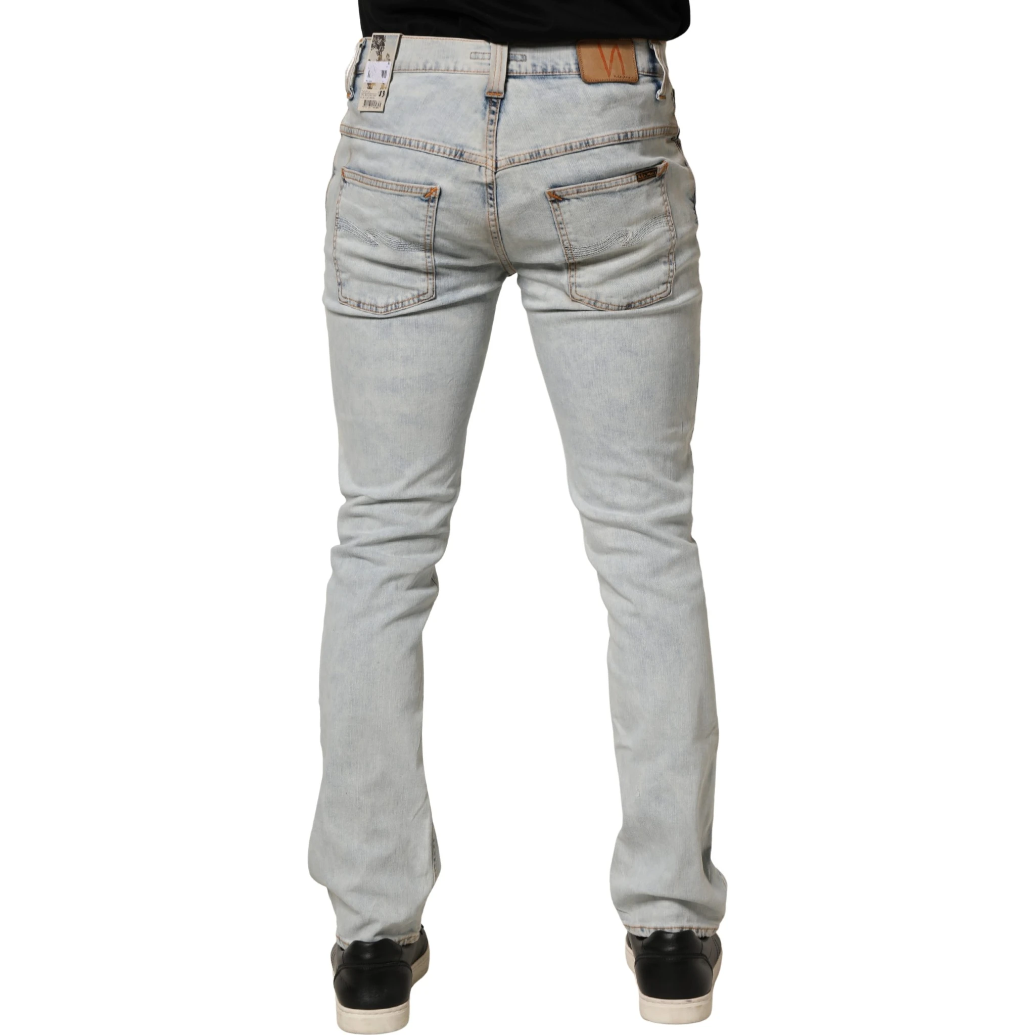 Light Blue Cotton Stretch Skinny Fit Men Denim Trouser JEANS