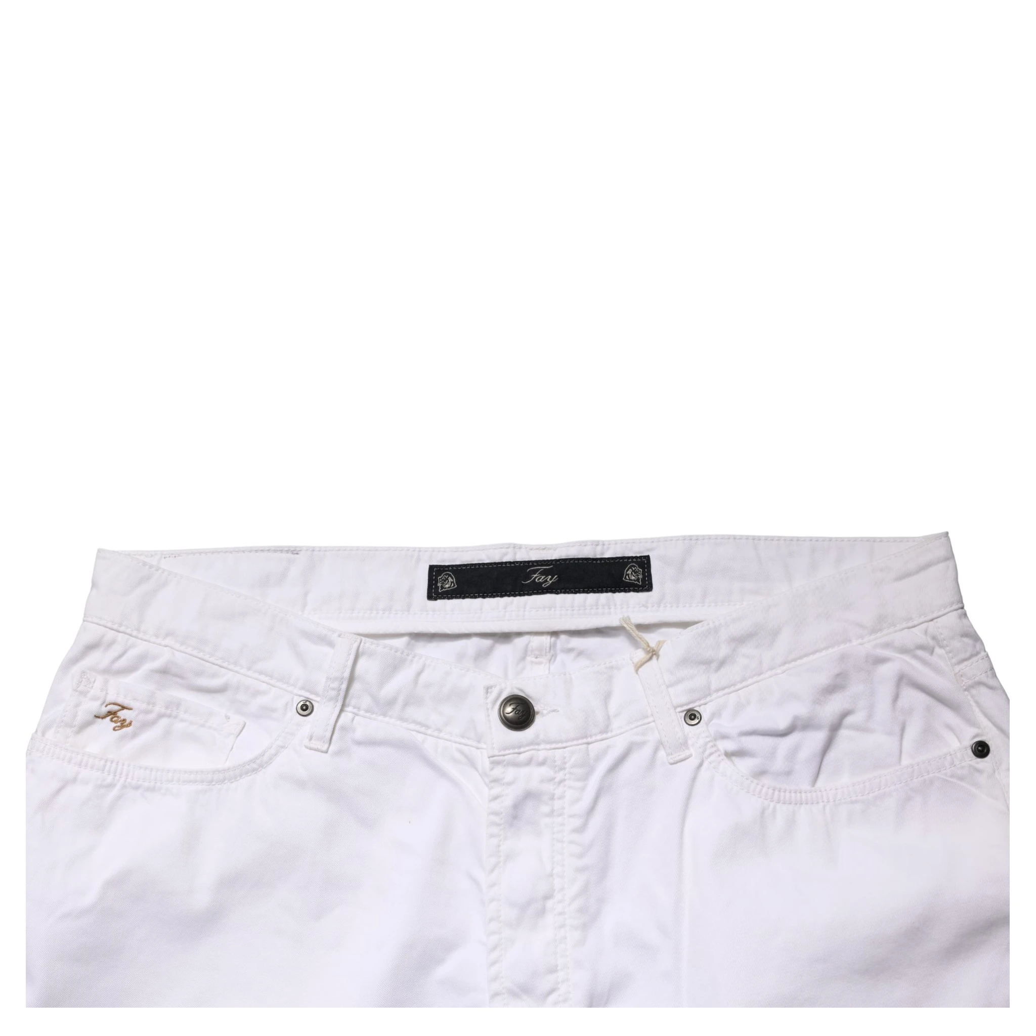 White Cotton Stretch Straight Casual Men Denim Trouser Jeans