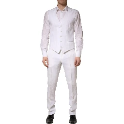 White SARTORIA Linen 2 Piece Men Formal Suit