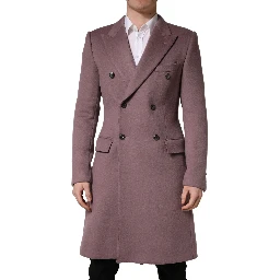 Brown Double Breasted Men Trench Coat Jacket