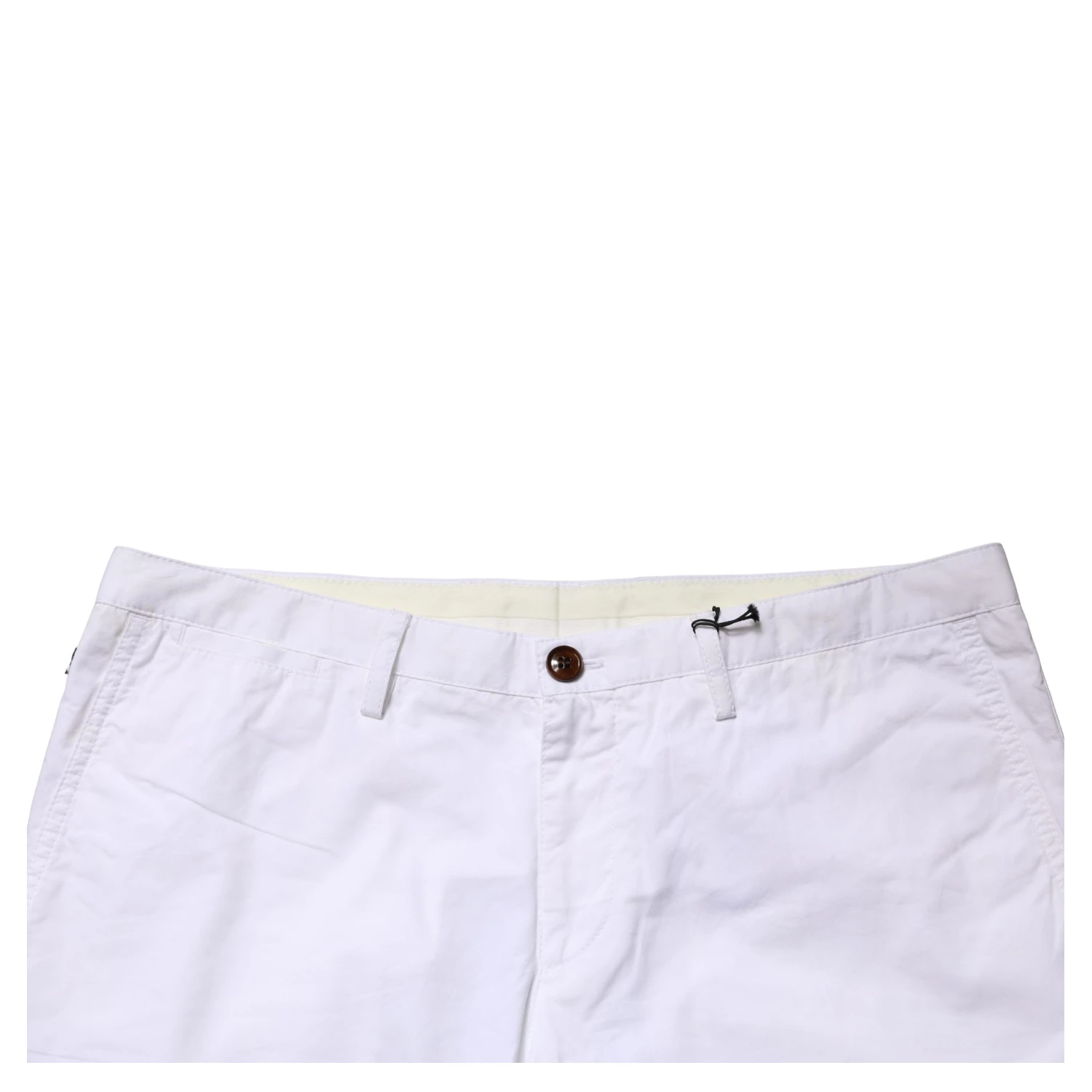 White Mid Waist Skinny Chino Casual Trouser Pants