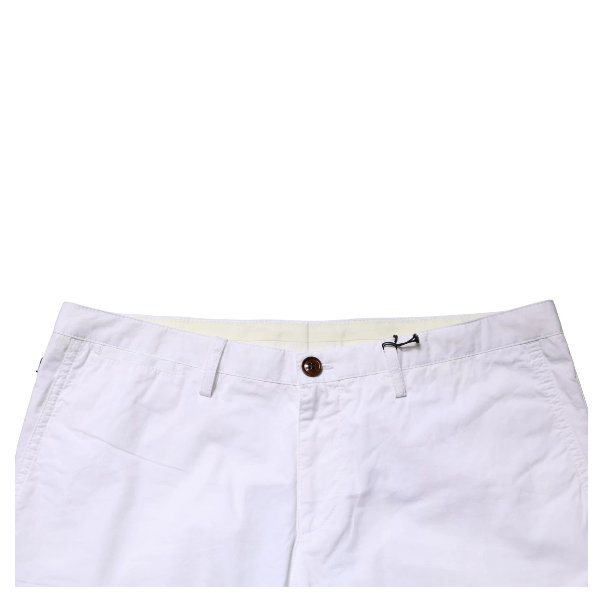 White Mid Waist Skinny Chino Casual Trouser Pants