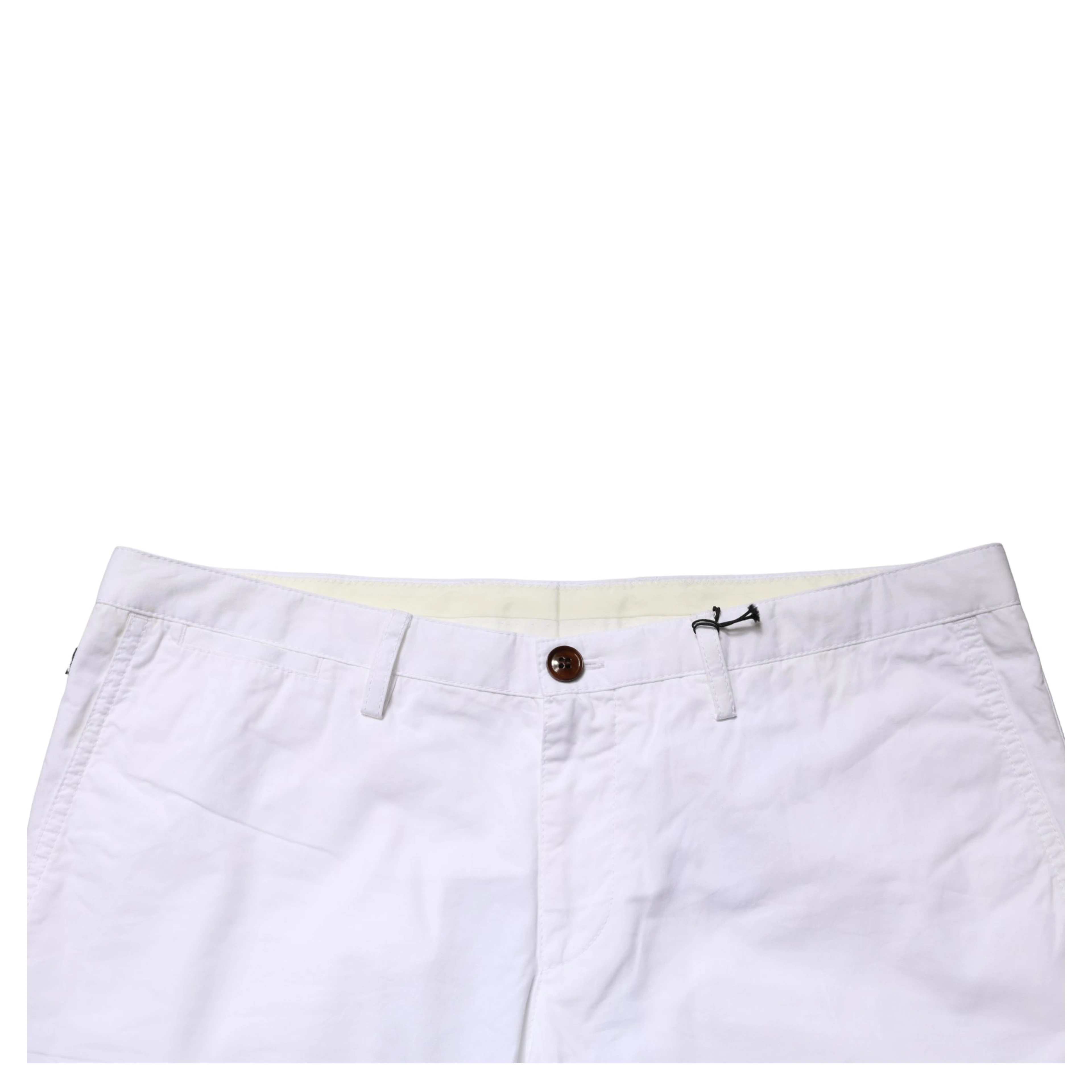 White Mid Waist Skinny Chino Casual Trouser Pants