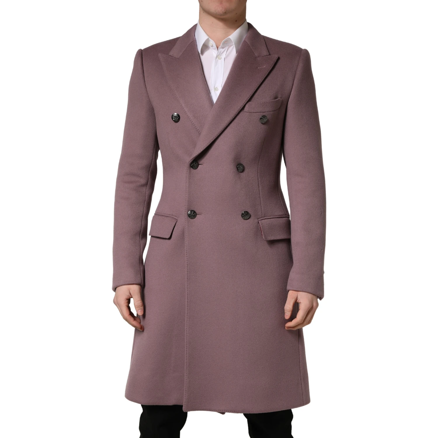 Brown Double Breasted Men Trench Coat Jacket