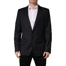 Black Wool Slim Fit Coat Men Jacket Blazer