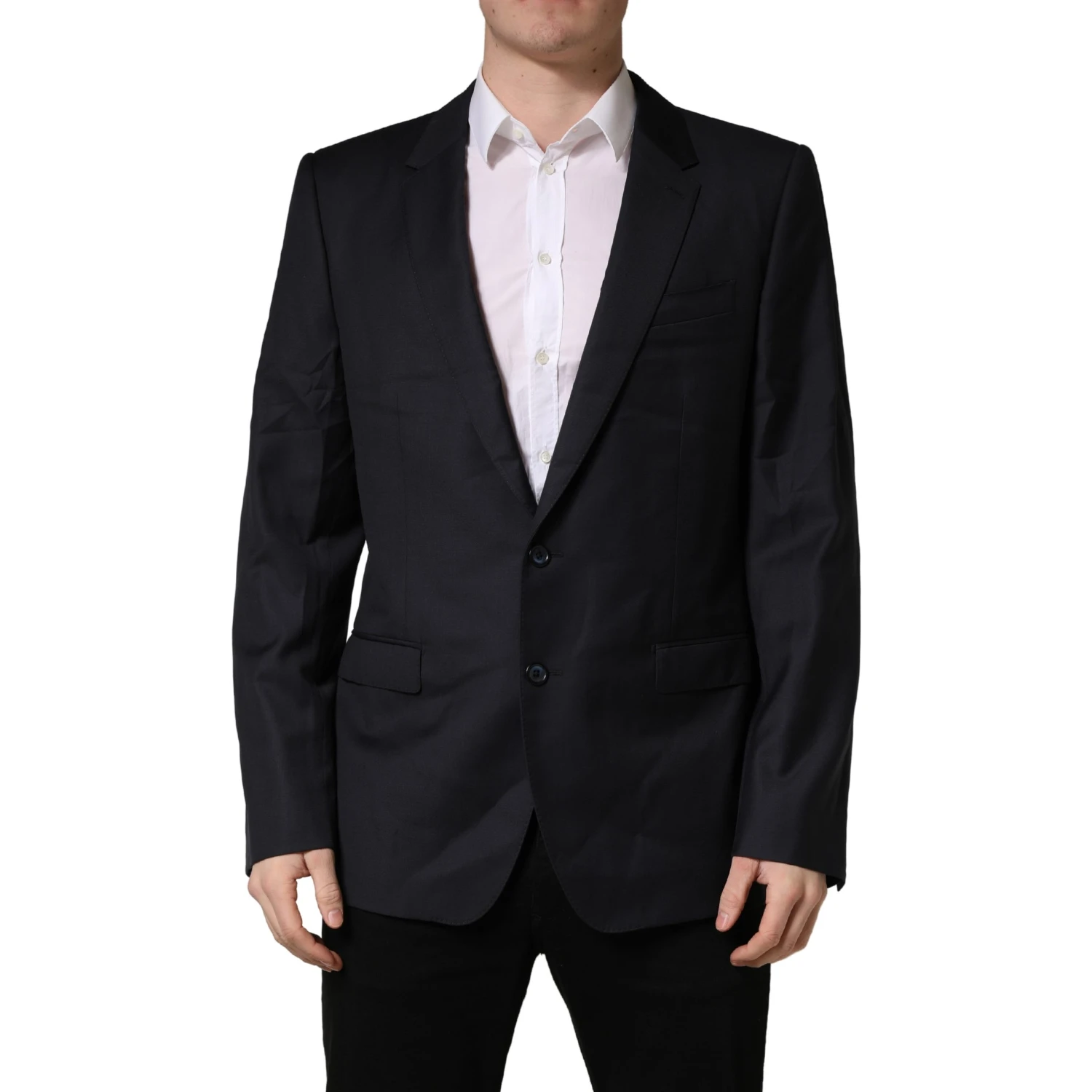 Black Wool Slim Fit Coat Men Jacket Blazer
