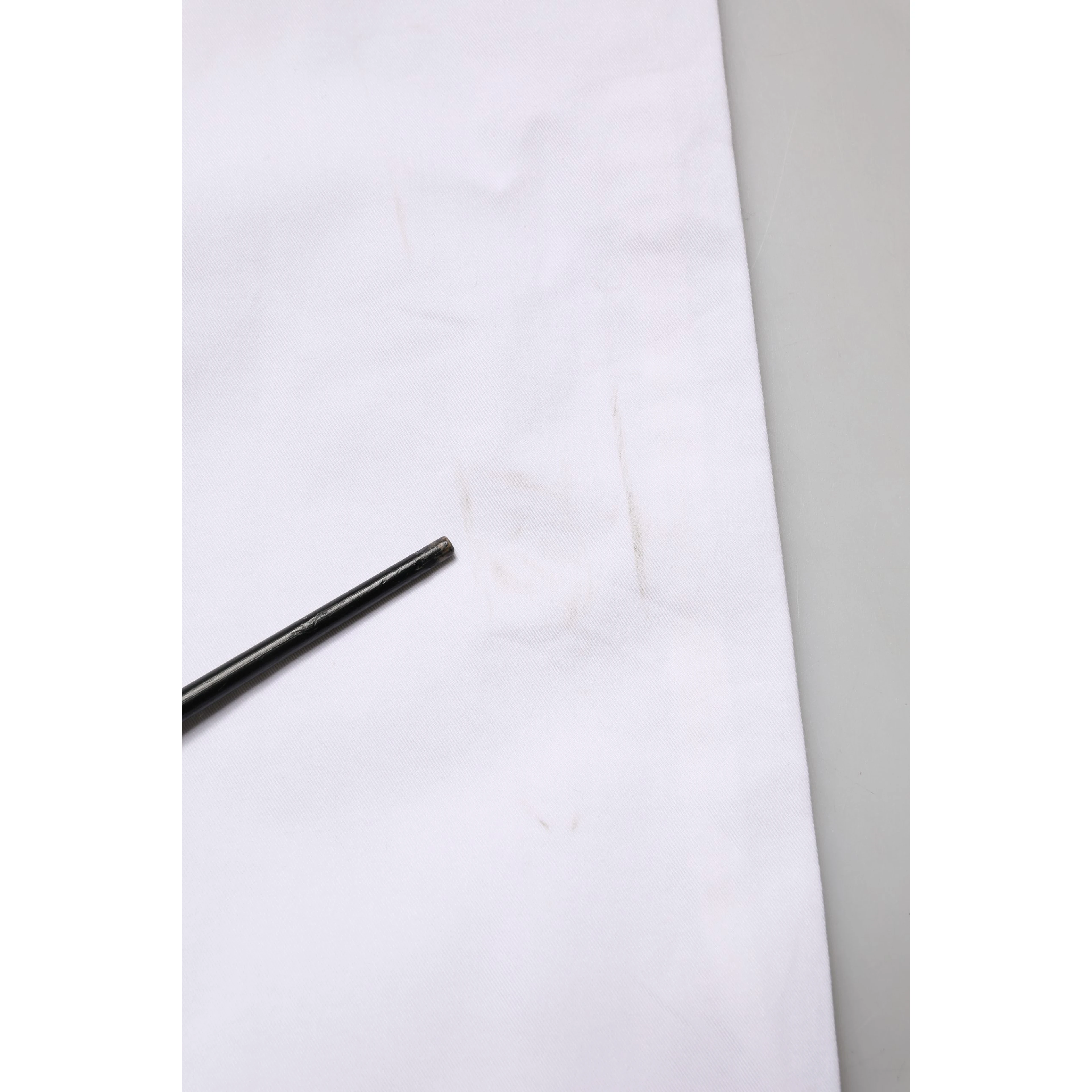 White Mid Waist Cotton Stretch Casual Men Trouser Pants