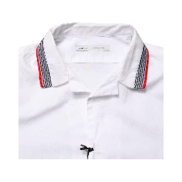 White Short Sleeves Button Down Shirt