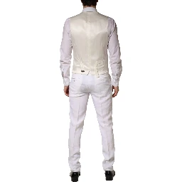 White SARTORIA Linen 2 Piece Men Formal Suit