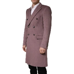 Brown Double Breasted Men Trench Coat Jacket