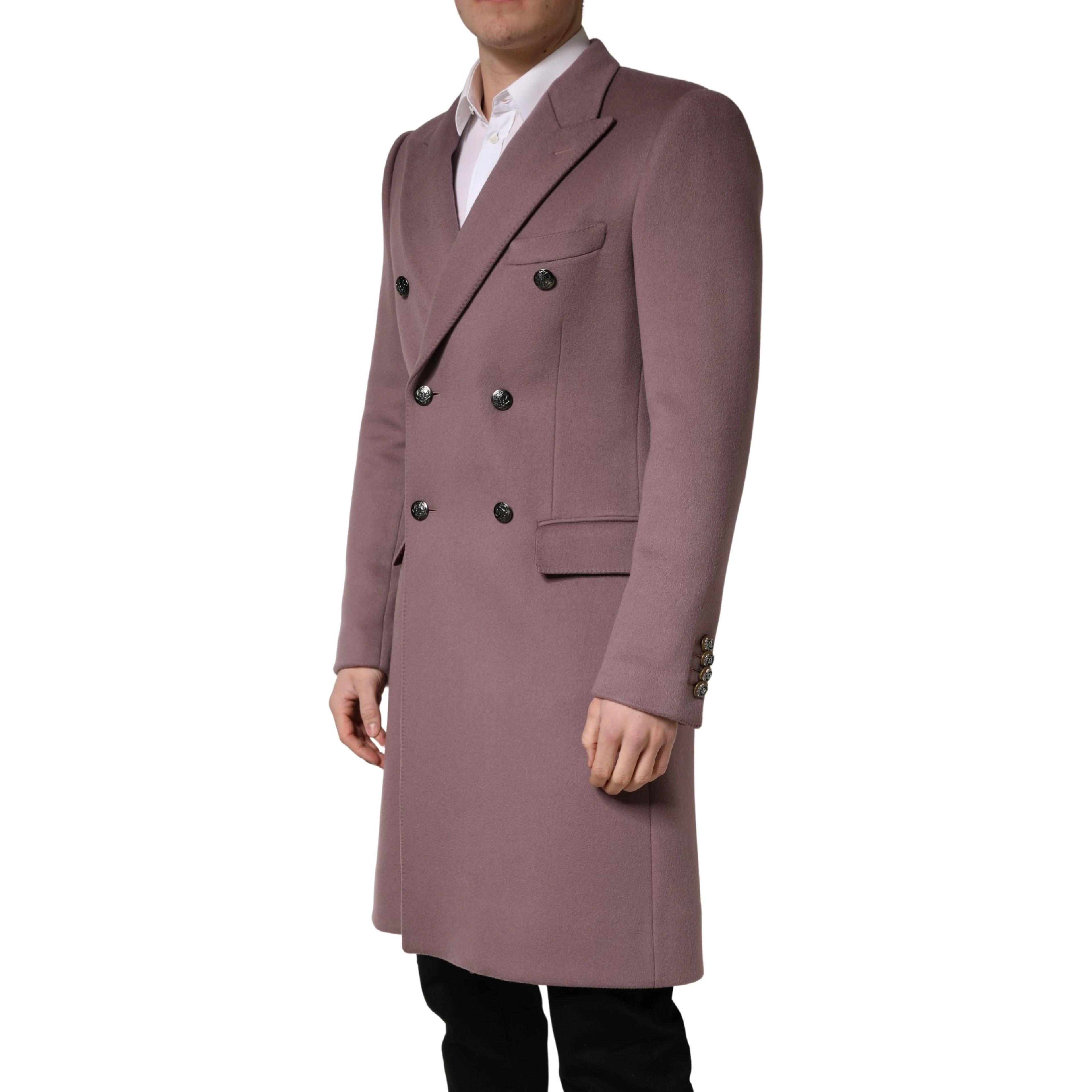 Brown Double Breasted Men Trench Coat Jacket
