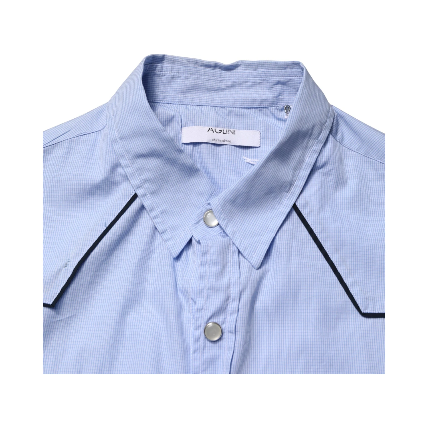 Light Blue Slim Fit Collared Long Sleeve Casual Shirt
