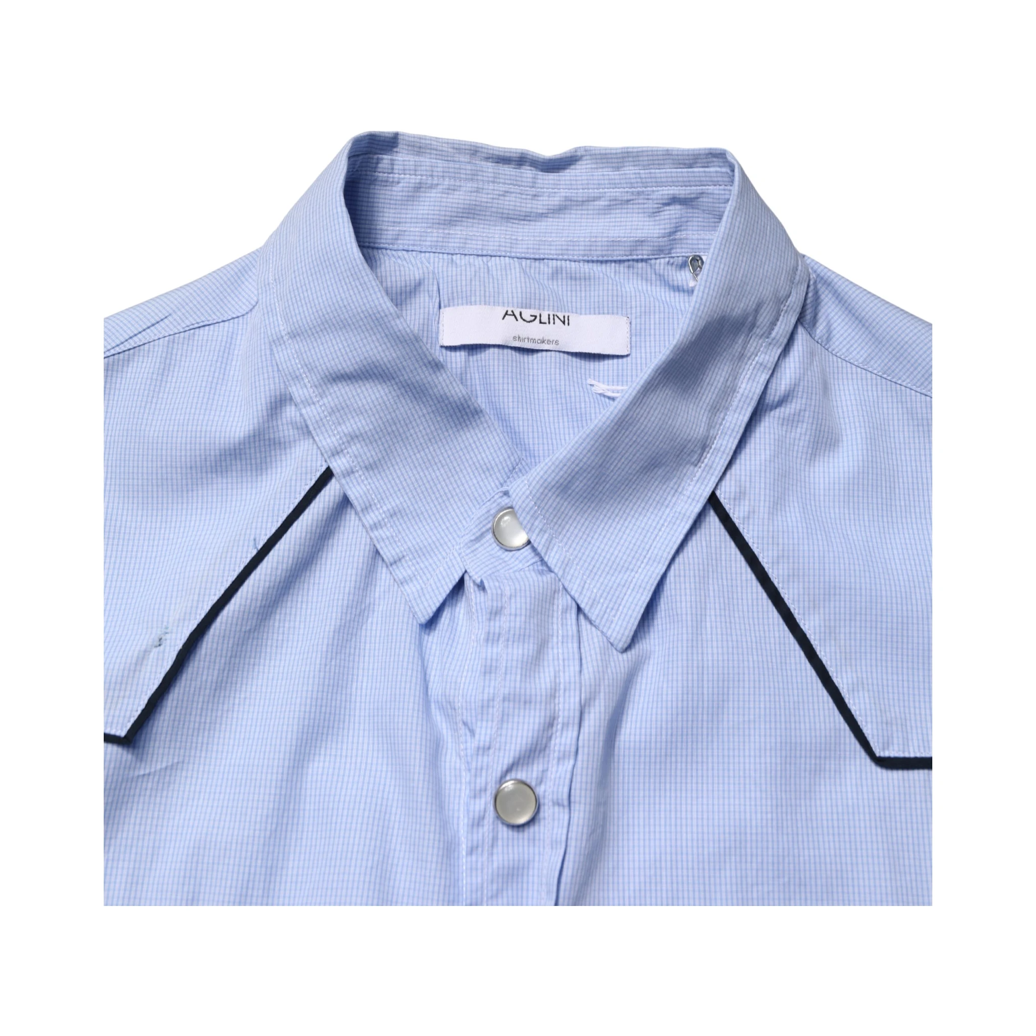 Light Blue Slim Fit Collared Long Sleeve Casual Shirt